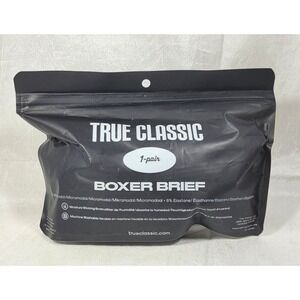 True Classic Men's Boxer Brief - Black -‎ Medium